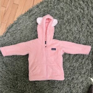 Patagonia Furry Friends Hoody Fleece Jacket- Pink, 12-18m- NWT
